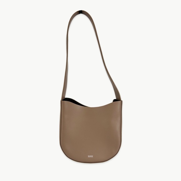 Closed Handbags - Closed Half Round 100% Calfskin Leather Tote Shoulder Bag | Grey